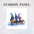 CUSHION Panel Sledging Gnomes CP-820