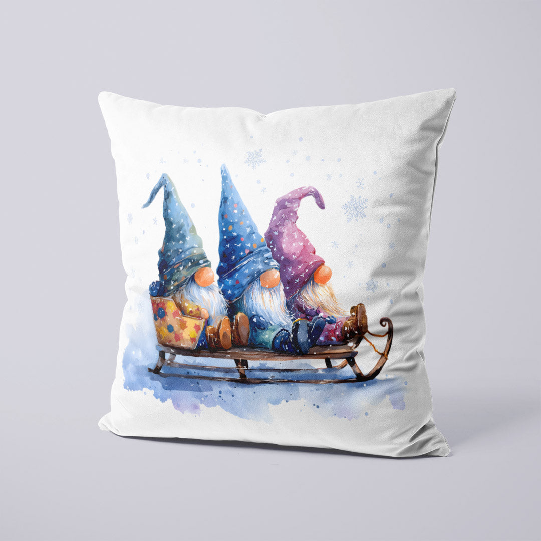 CUSHION Panel Sledging Gnomes CP-820