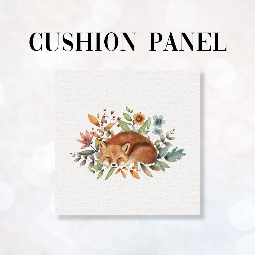 CUSHION Fabric Panel Sleeping Fox