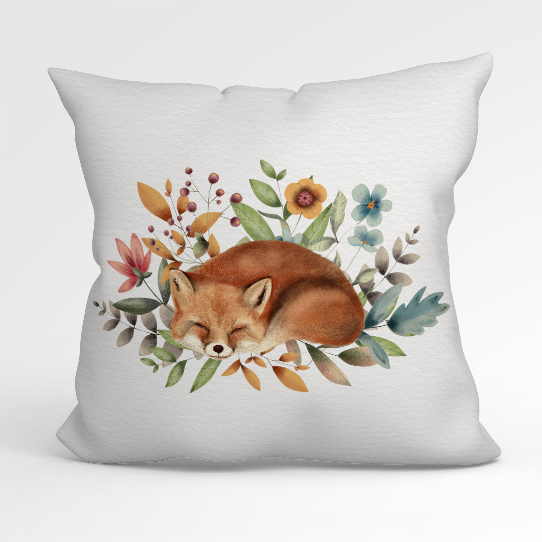 CUSHION Fabric Panel Sleeping Fox