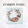 CUSHION Fabric Panel Sleeping Fox Blue