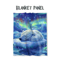 Sleeping Polar Bear Fabric Blanket Panel BP-51