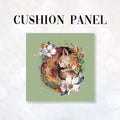 CUSHION Fabric Panel Sleeping Squirrel Sage