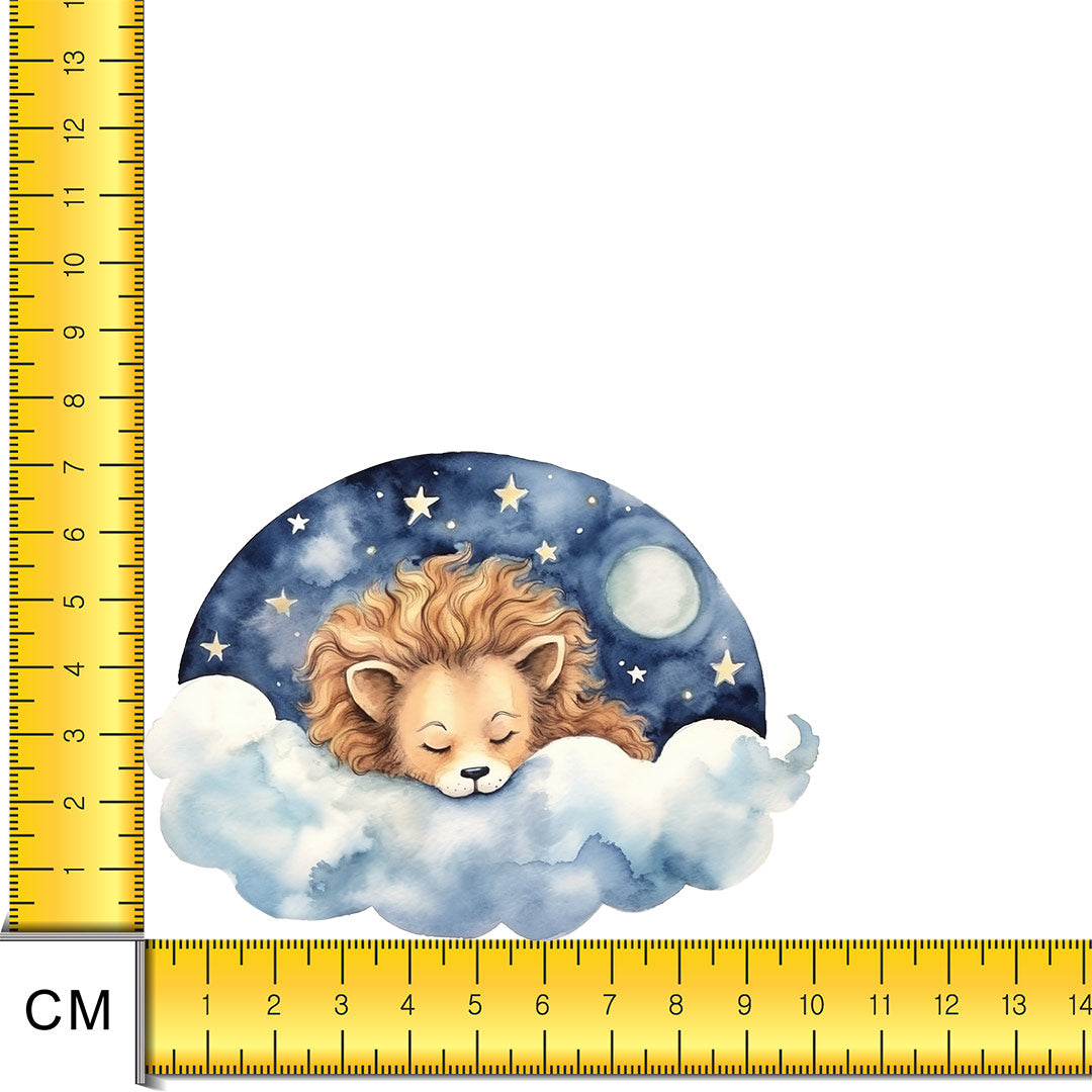 Sleeping Lion Iron on Fabric Heat Transfer DTF-147