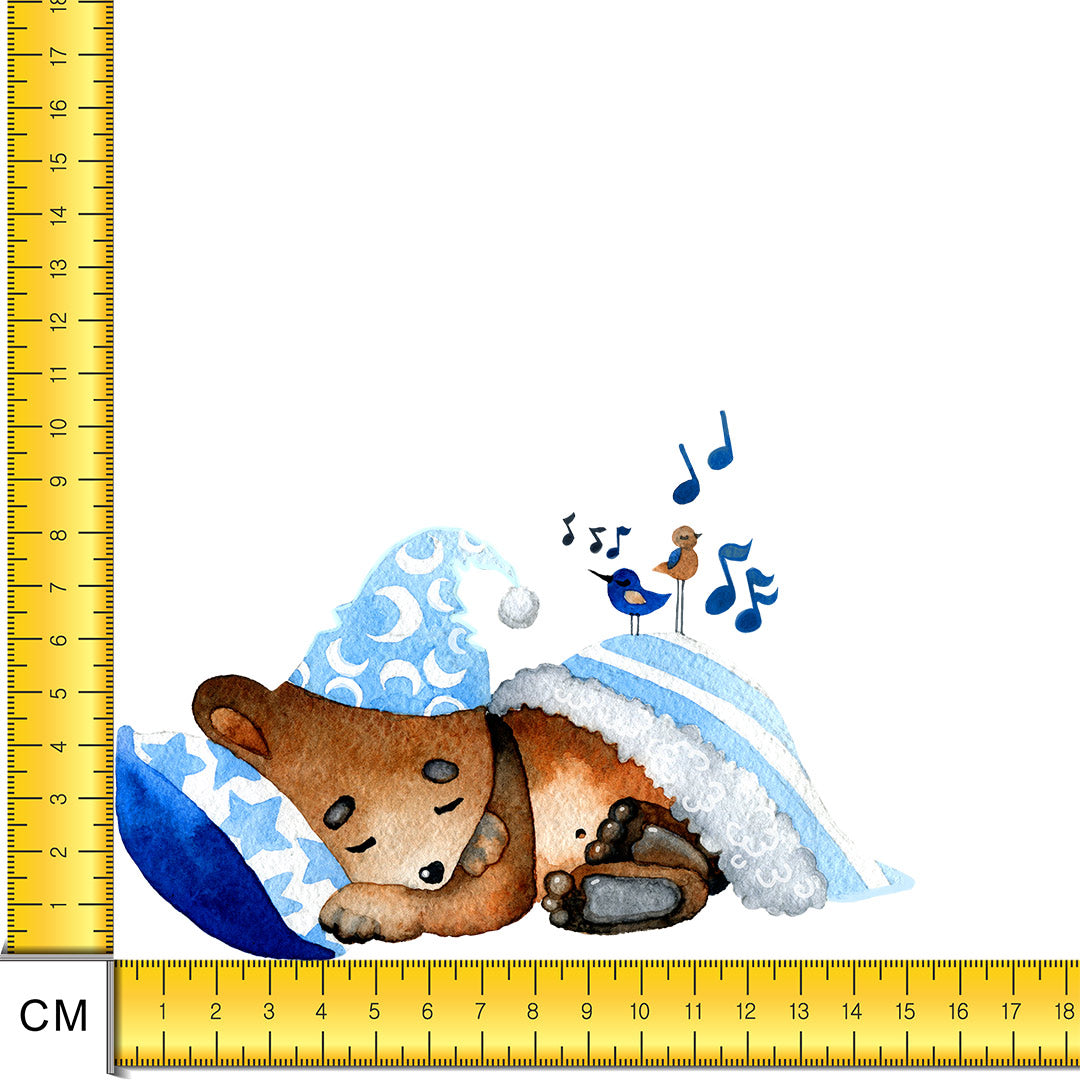 Sleeping Bear Iron on Fabric Heat Transfer DTF-148
