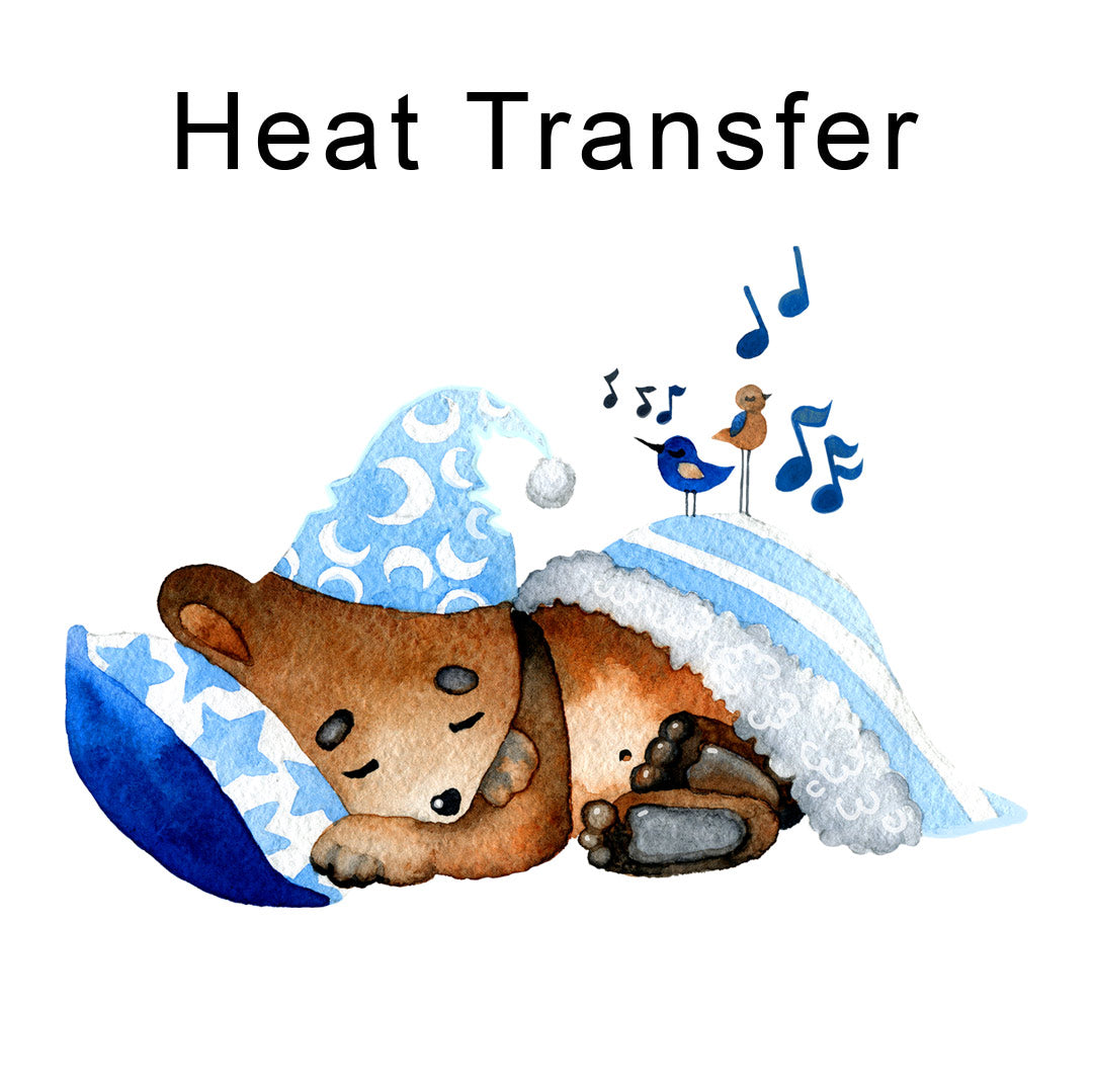Sleeping Bear Iron on Fabric Heat Transfer DTF-148