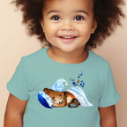 Sleeping Bear Iron on Fabric Heat Transfer DTF-148