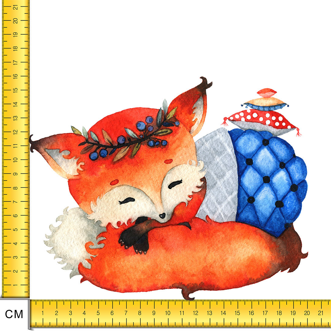 Sleepy Fox Iron on Fabric Heat Transfer DTF-150