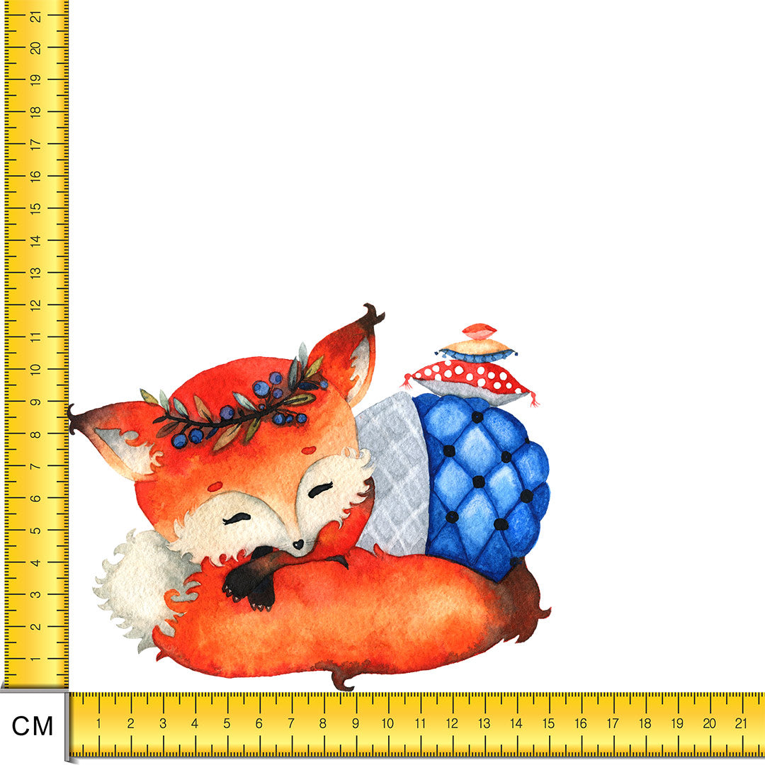 Sleepy Fox Iron on Fabric Heat Transfer DTF-150