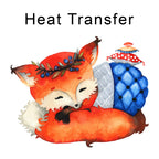 Sleepy Fox Iron on Fabric Heat Transfer DTF-150