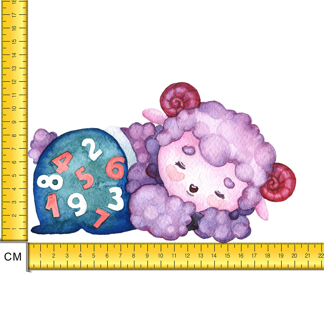 Sleepy Sheep Iron on Fabric Heat Transfer DTF-151