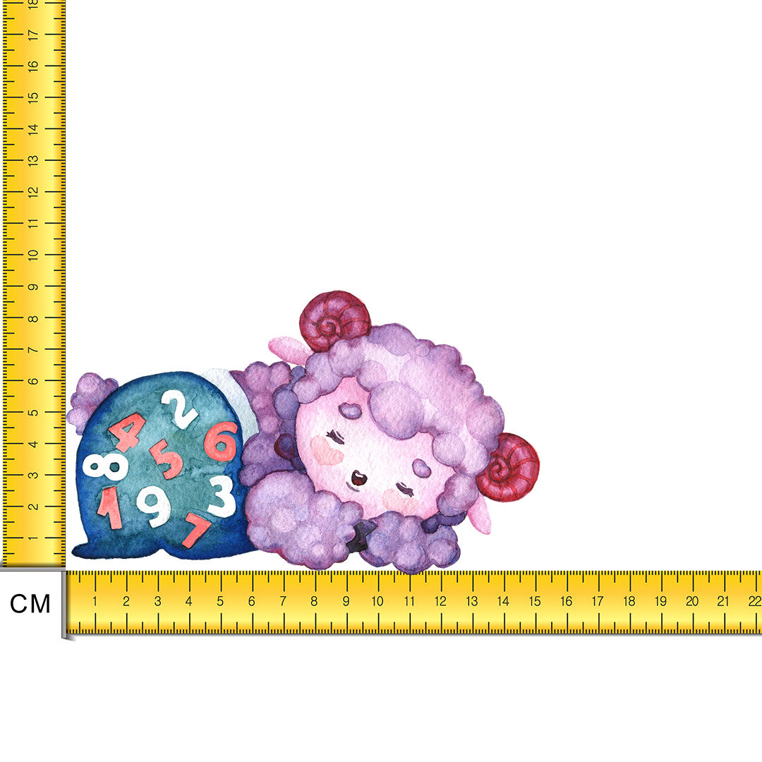 Sleepy Sheep Iron on Fabric Heat Transfer DTF-151