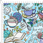 Snails and Books Fabric