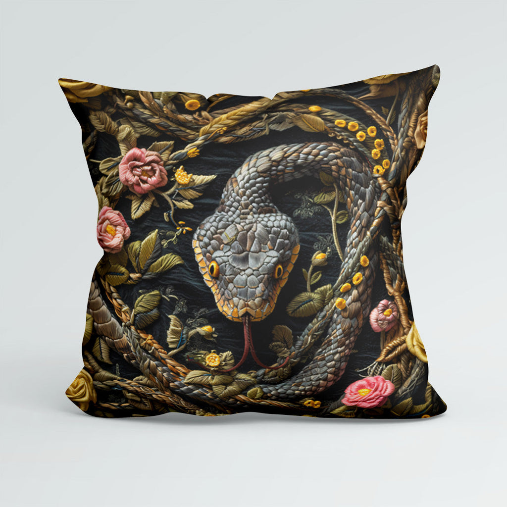 CUSHION Panel Snake and Roses CP-188
