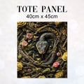 TOTE Fabric Bag Panel Snake and Roses TP-260