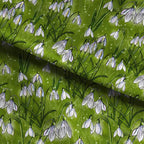 Snowdrops Green Fabric