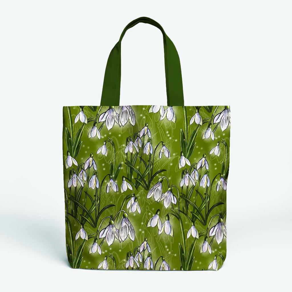 Snowdrops Green Fabric