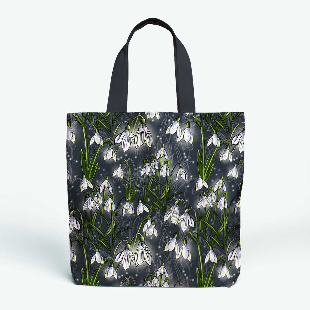 Snowdrops Grey Fabric