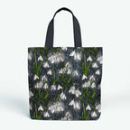 Snowdrops Grey Fabric