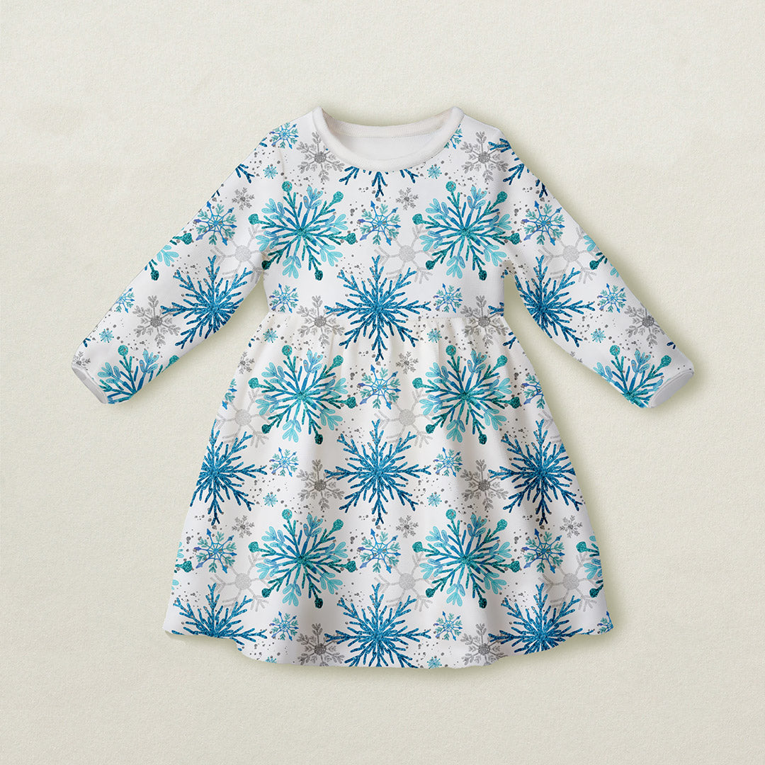 Snowflakes Blue Fabric