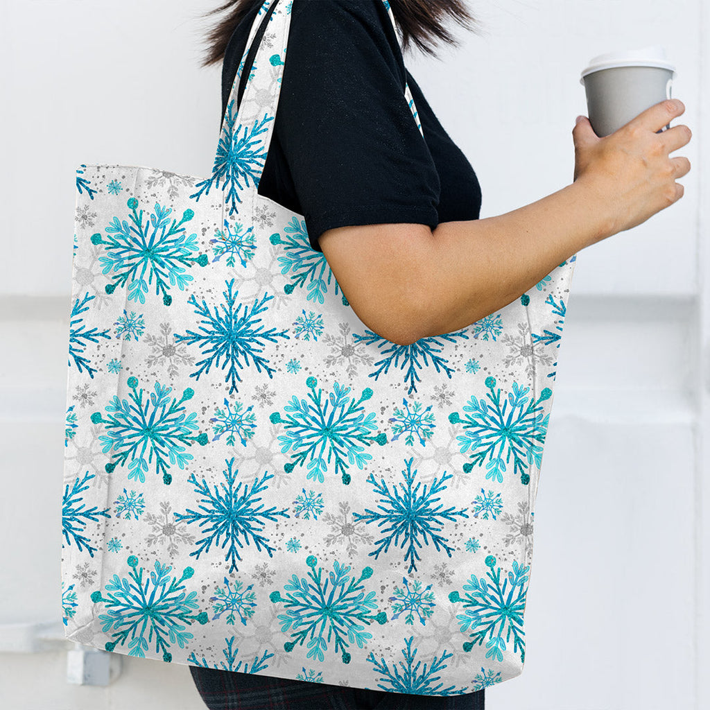 Snowflakes Blue Fabric