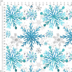 Snowflakes Blue Fabric