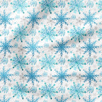 Snowflakes Blue Fabric