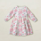 Snowflakes Pink Fabric