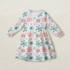 Snowflakes Pink and Blue Fabric