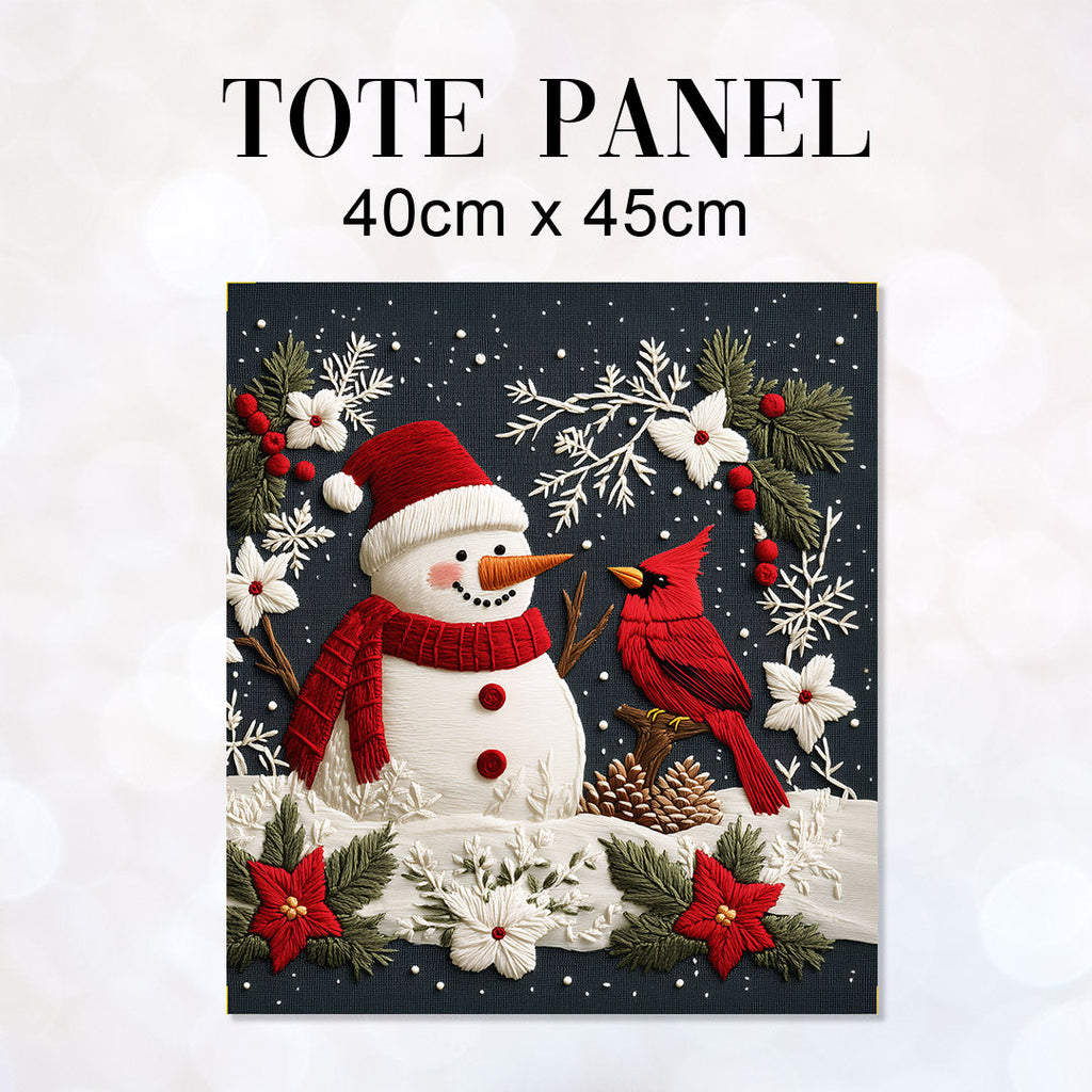 TOTE Panel Snowman and Red Cardinal TP-861