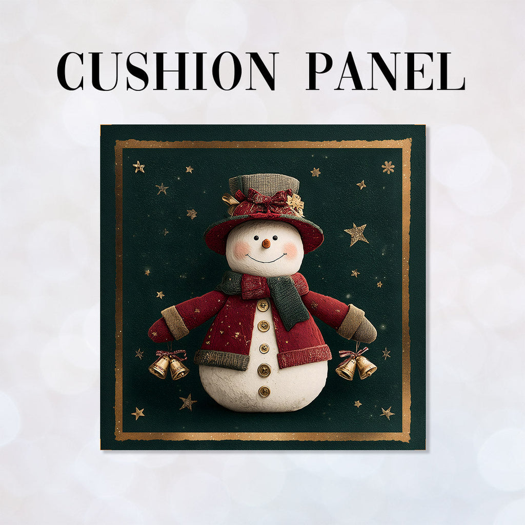 CUSHION Panel Snowman Green CP-822