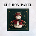 CUSHION Panel Snowman Green CP-822