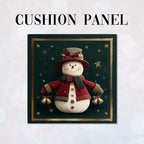 CUSHION Panel Snowman Green CP-822