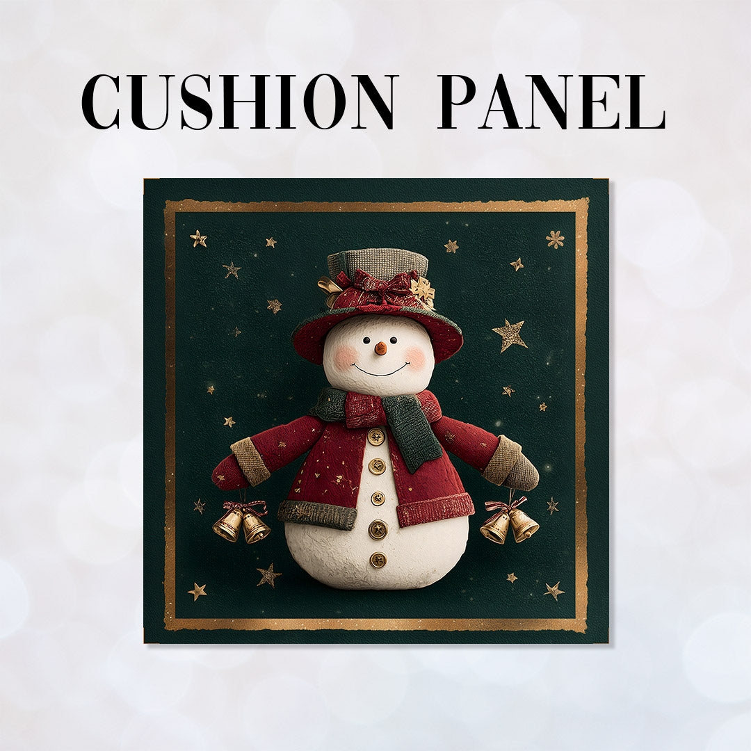 CUSHION Panel Snowman Green CP-822