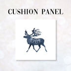 CUSHION Fabric Panel Snowy Moose