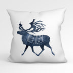 CUSHION Fabric Panel Snowy Moose