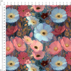 Soft Pastel Poppies Fabric