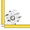 Space Atom Black Iron on Fabric Heat Transfer DTF-152