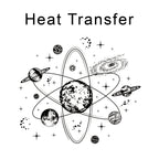 Space Atom Black Iron on Fabric Heat Transfer DTF-152