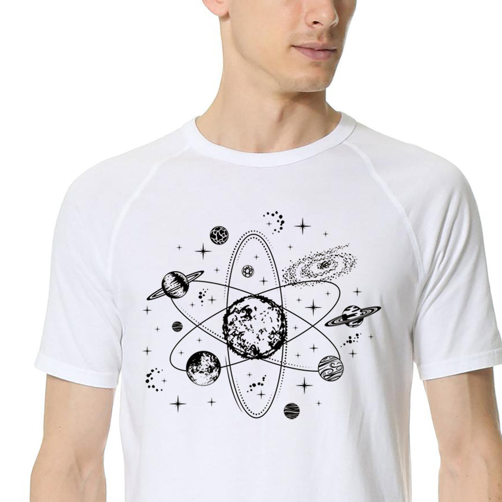 Space Atom Black Iron on Fabric Heat Transfer DTF-152