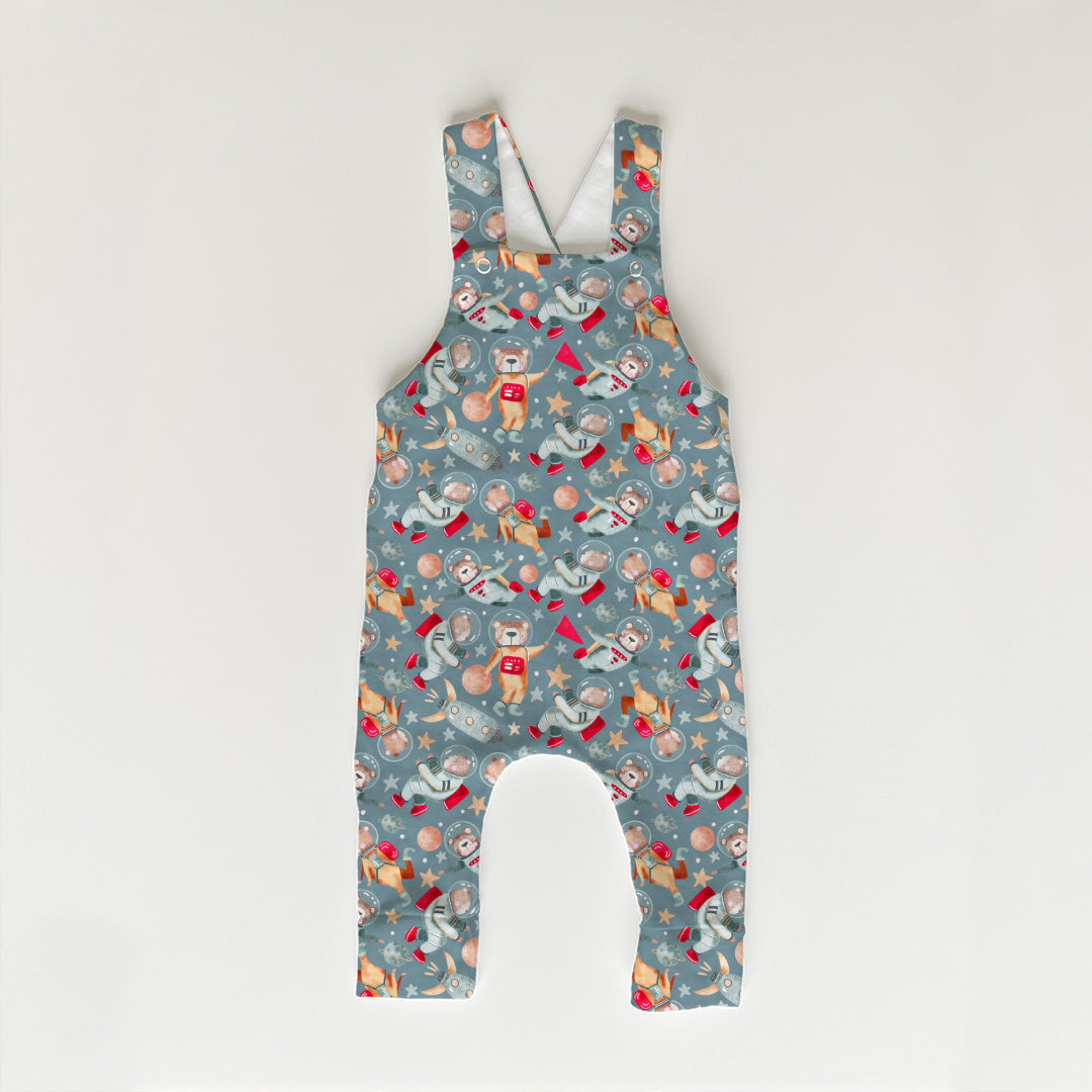 Bear Astronaut Grey Fabric