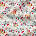 Bear Astronaut White Fabric