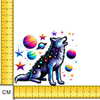 Space Wolf Iron on Fabric Heat Transfer DTF-153