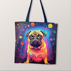 TOTE Spaced Out Pug Fabric Bag Panel TP-145