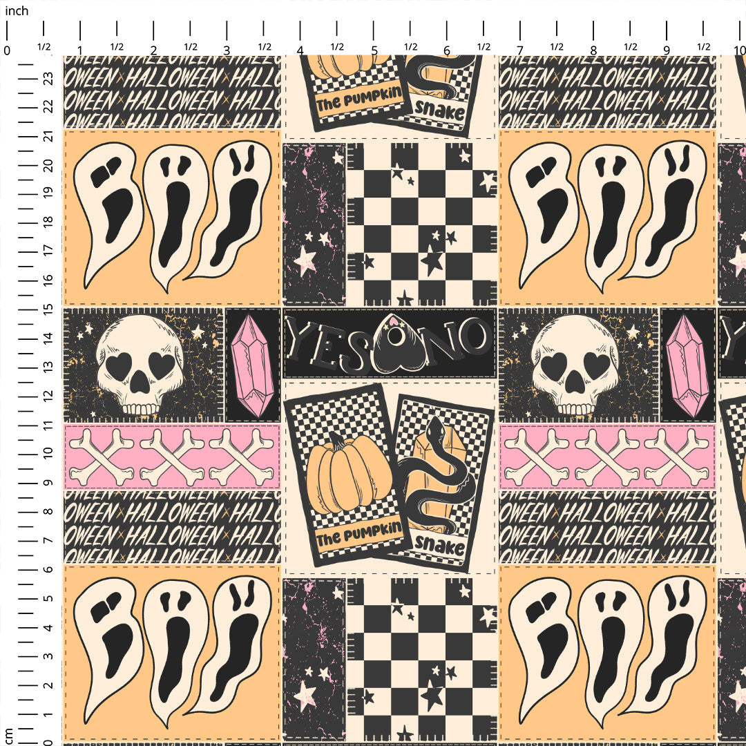Spooky Patches Fabric