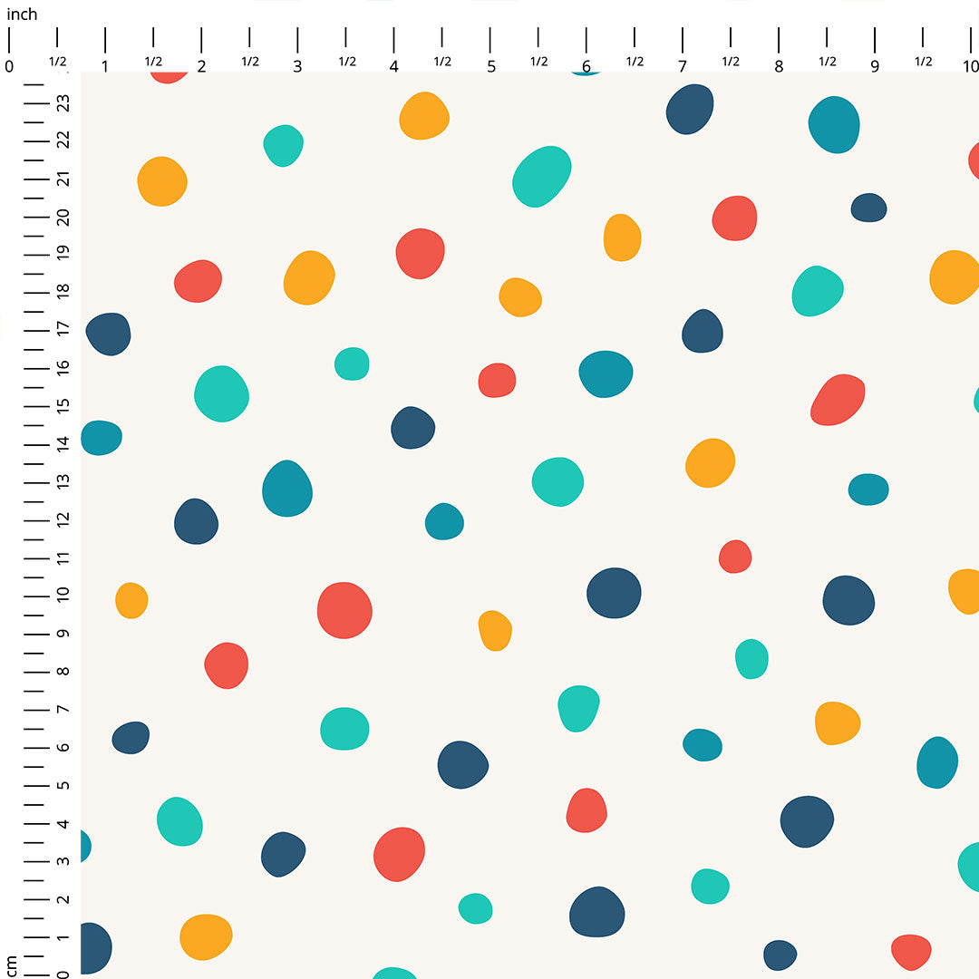 Spots On Cream Fabric