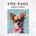 TOTE Spotty Chihuahua Fabric Bag Panel TP-149