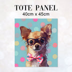 TOTE Spotty Chihuahua Fabric Bag Panel TP-149