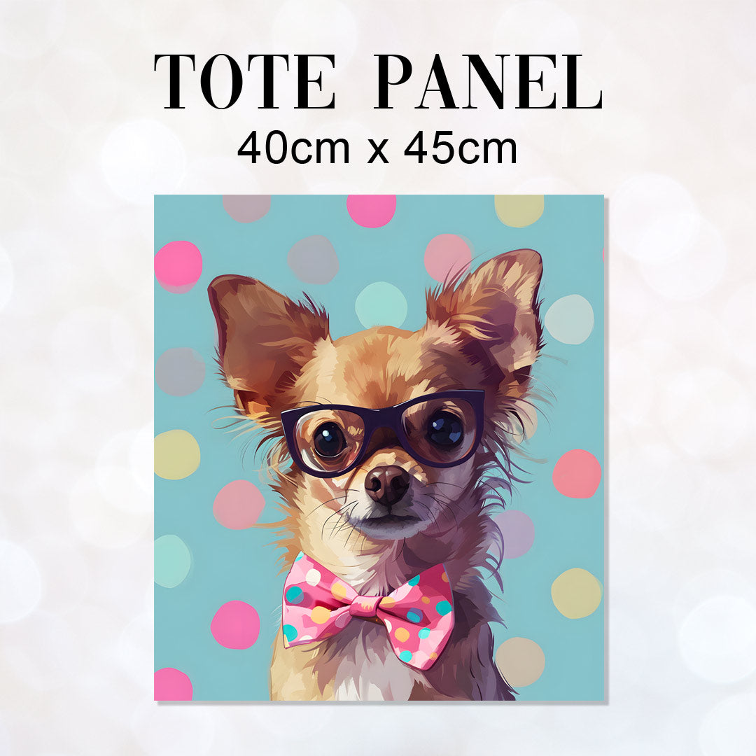 TOTE Spotty Chihuahua Fabric Bag Panel TP-149