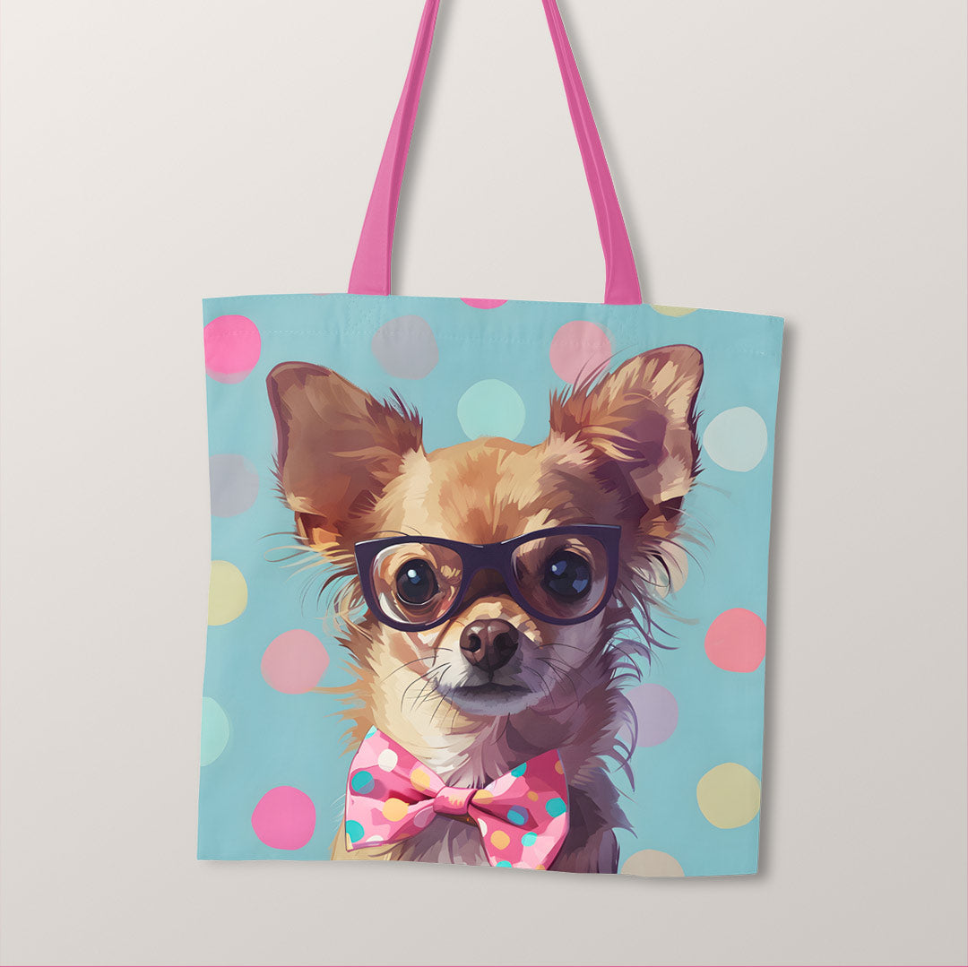 TOTE Spotty Chihuahua Fabric Bag Panel TP-149